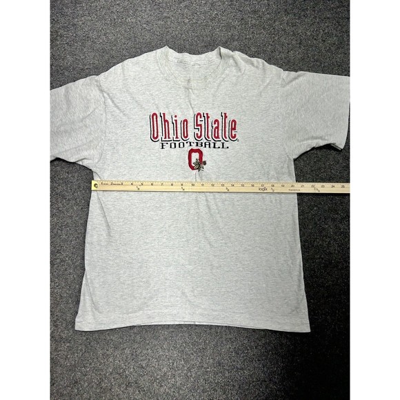 Vtg Pro Player Ohio State Football Gray Single Stitch Embroidered T-Shirt Large - Picture 6 of 8